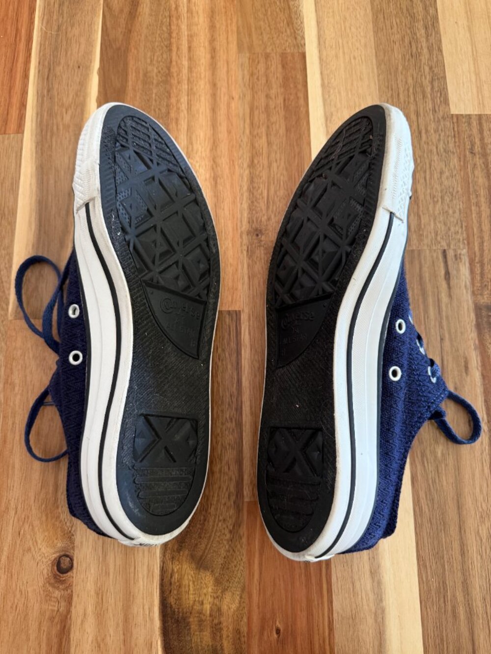 Converse Chuck Taylor All Star Low Top Sneakers Navy Textured Woven Womens Sz 10 - Picture 7 of 11